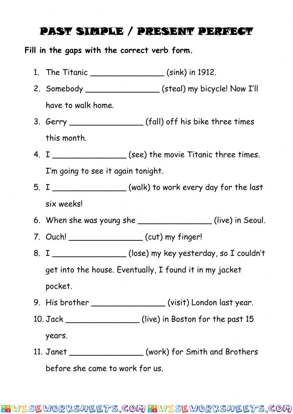 Past simple-Present perfect