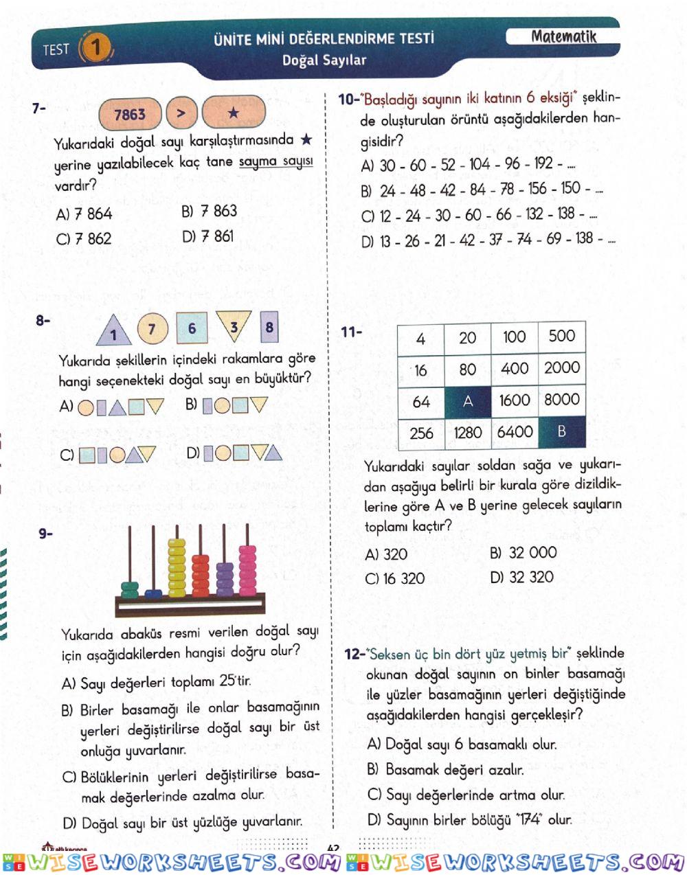 worksheet