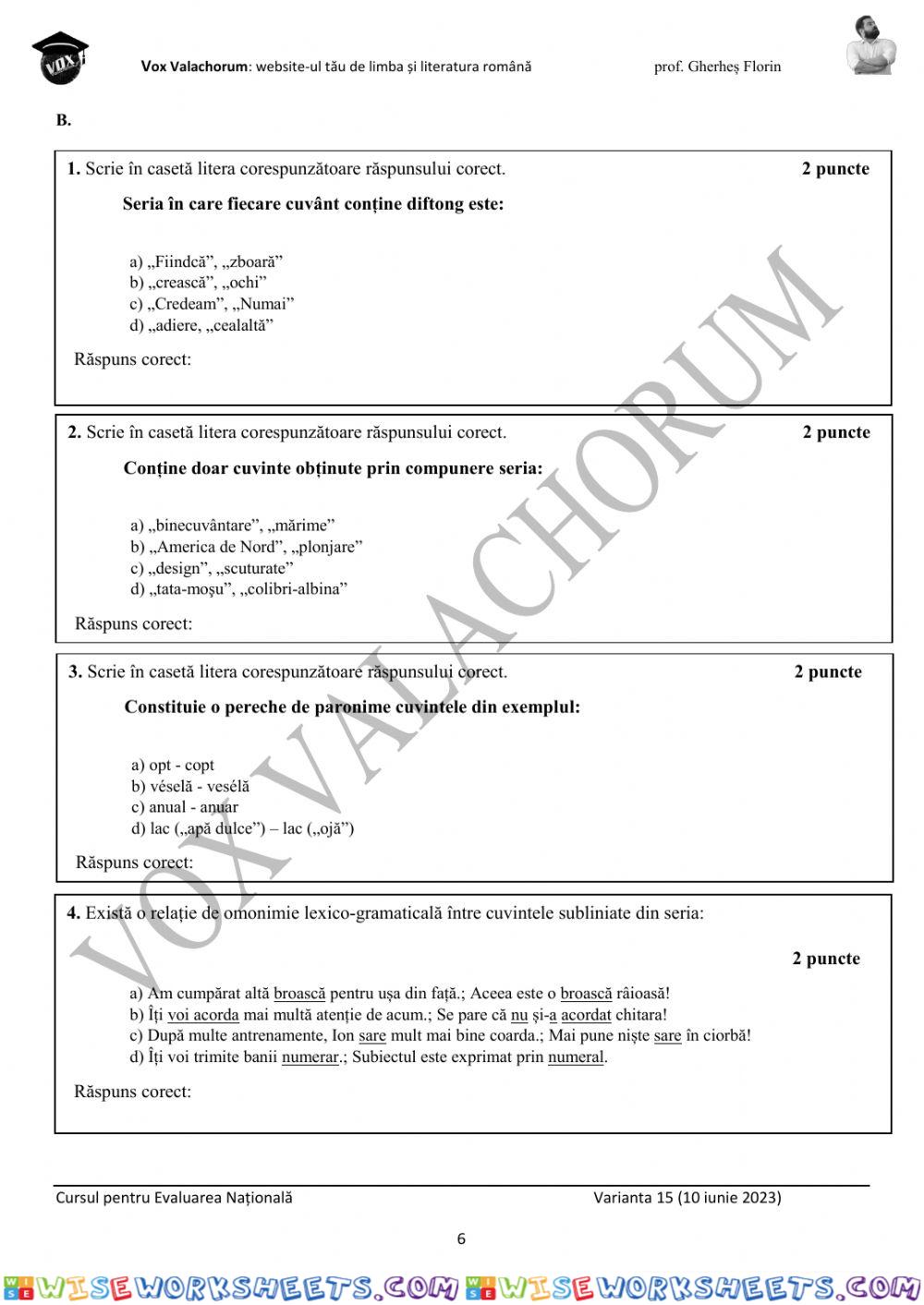worksheet