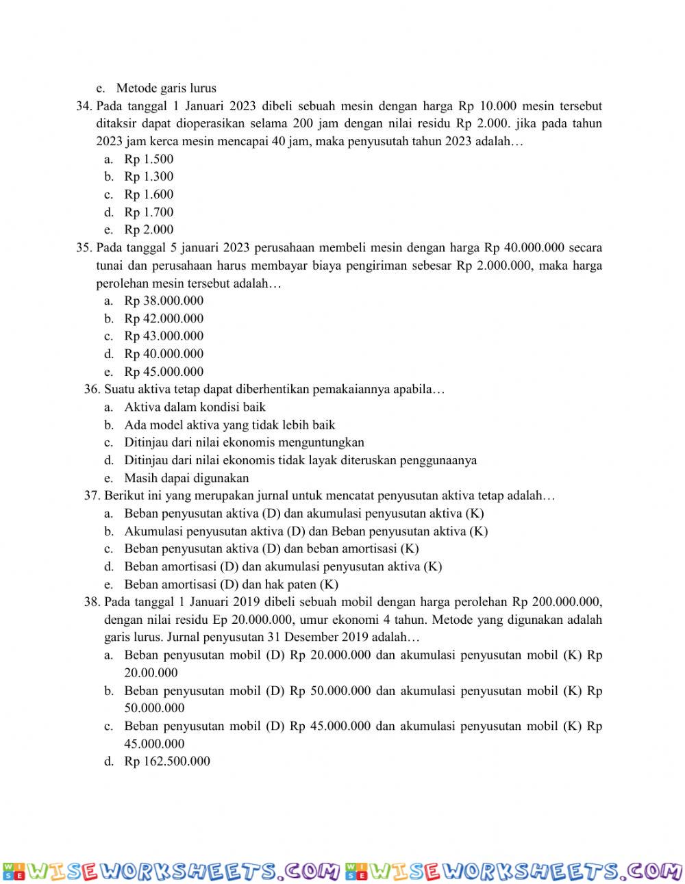 worksheet