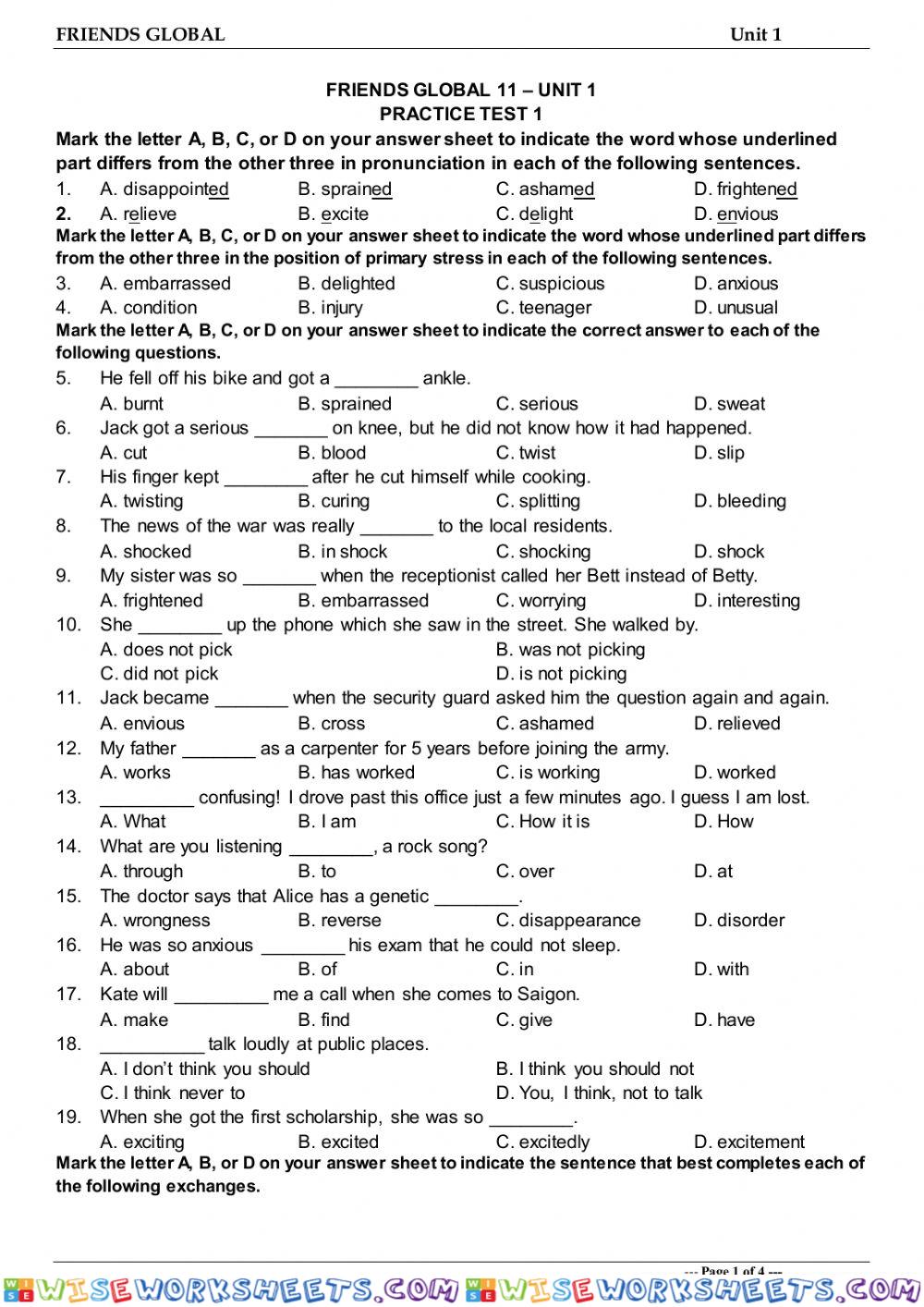 worksheet