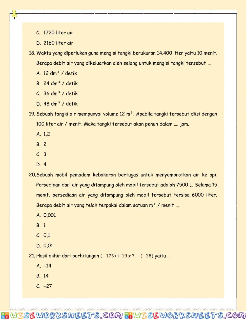 worksheet