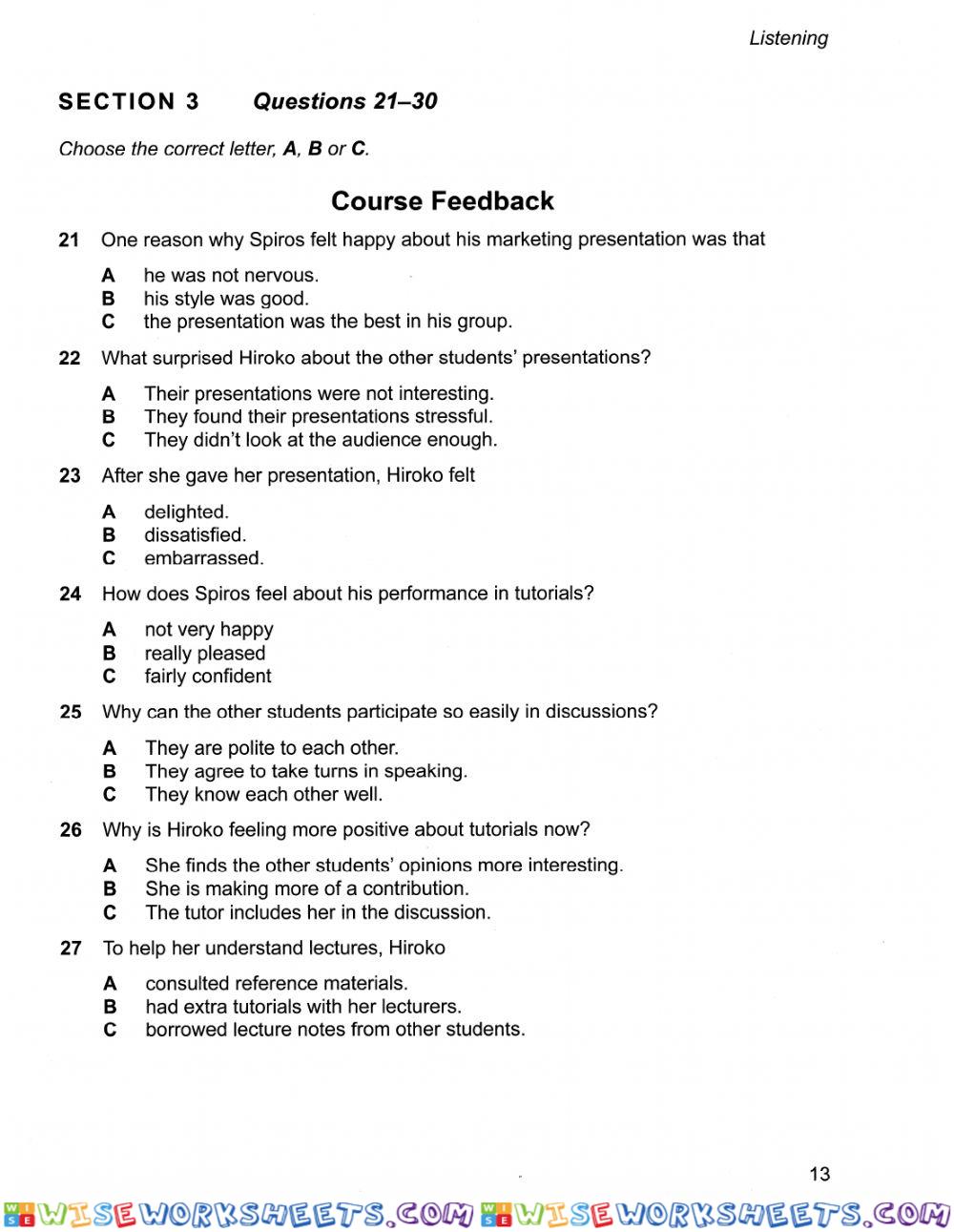 worksheet