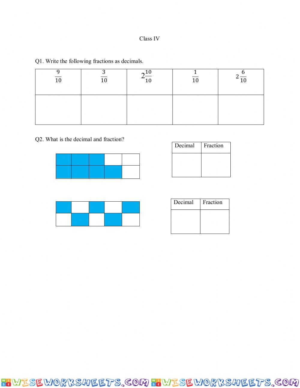 Decimal Tenths