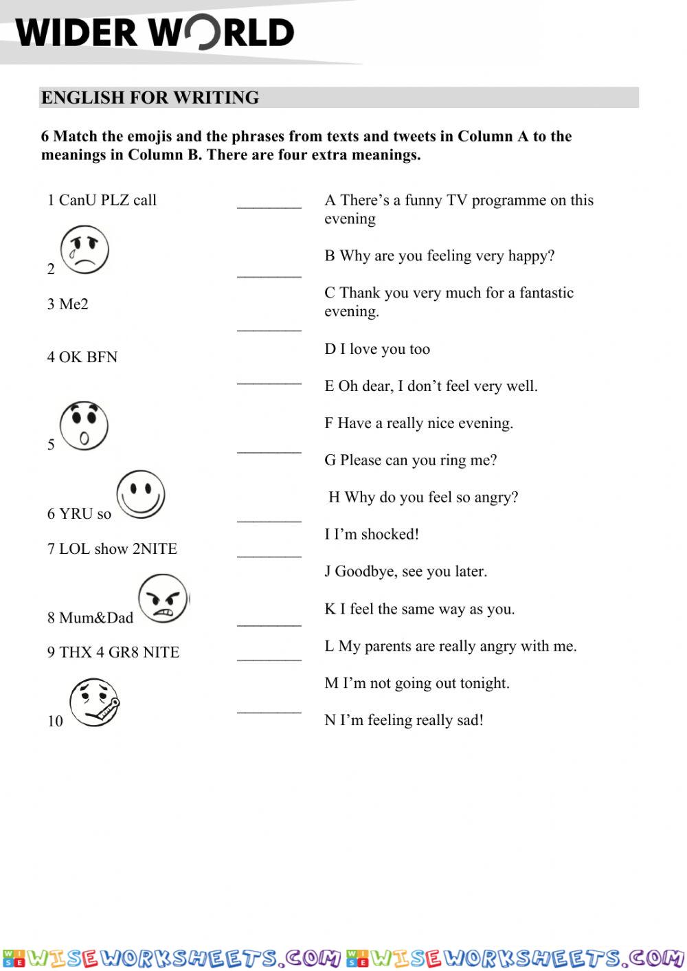 worksheet