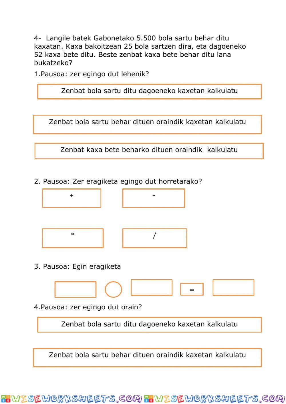 worksheet