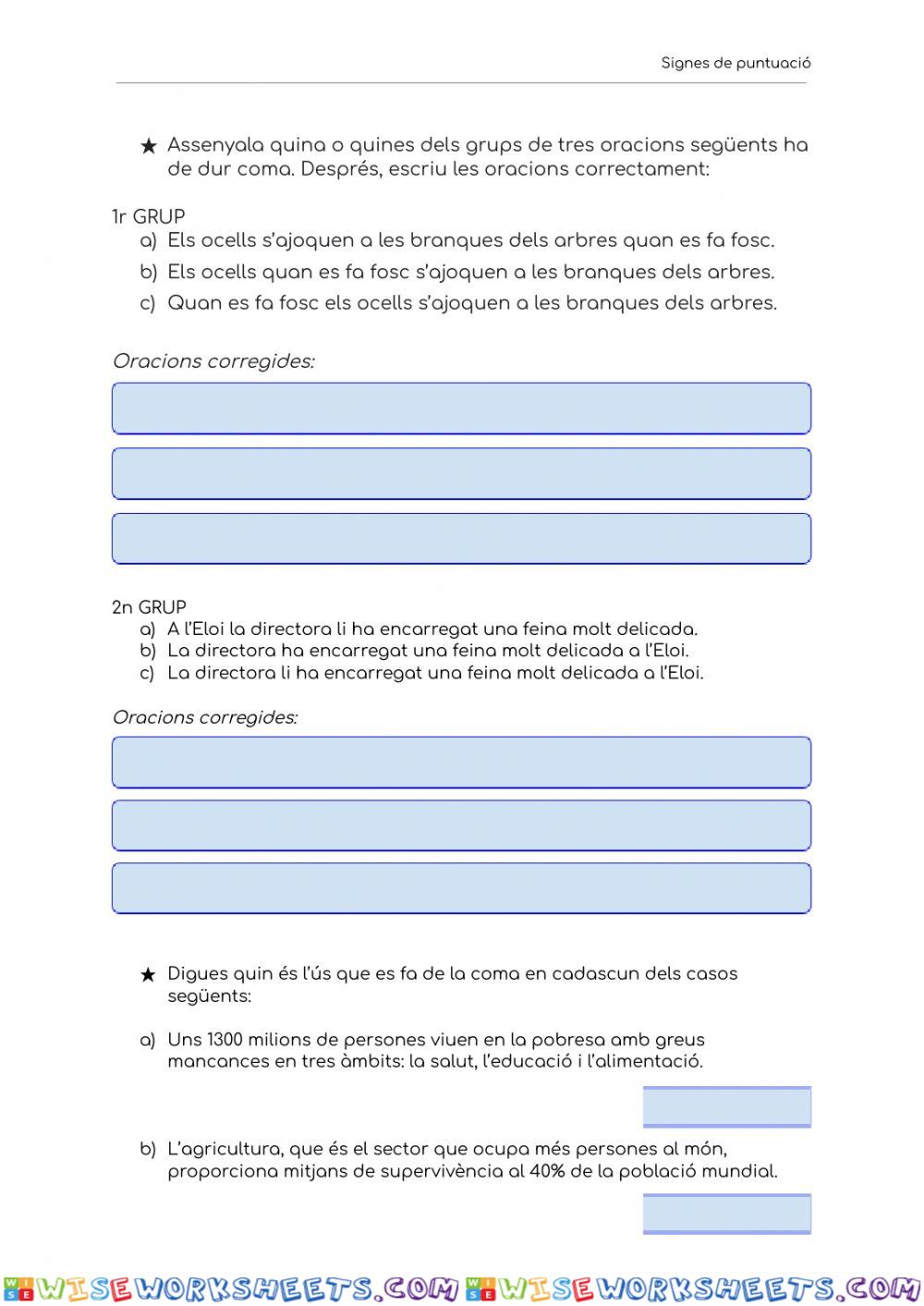 worksheet