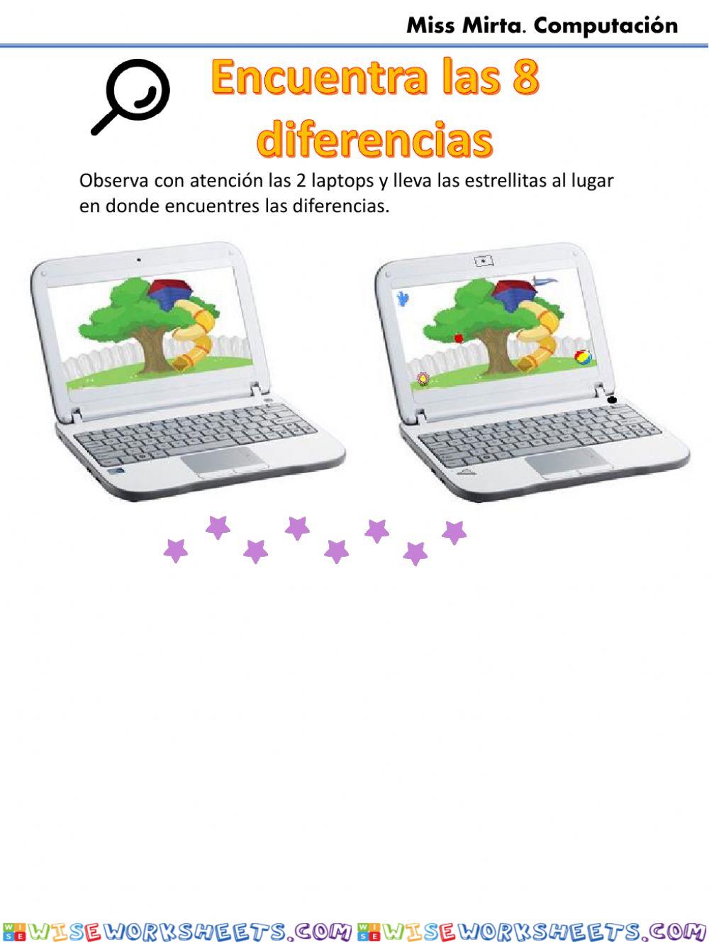 Encuentra las diferencias en las laptops