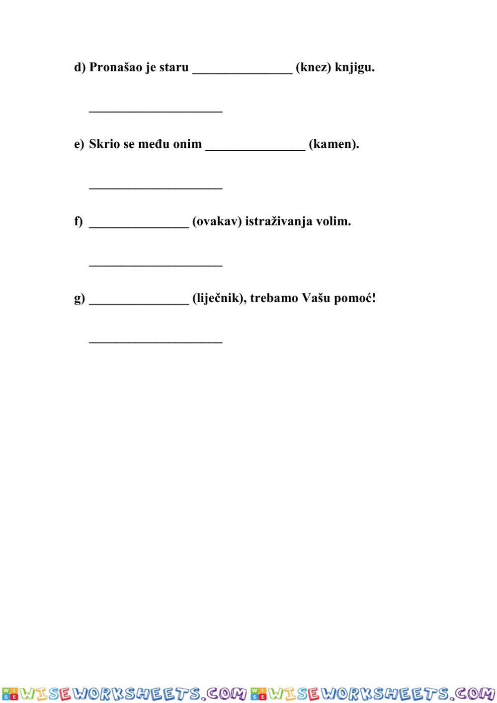 worksheet