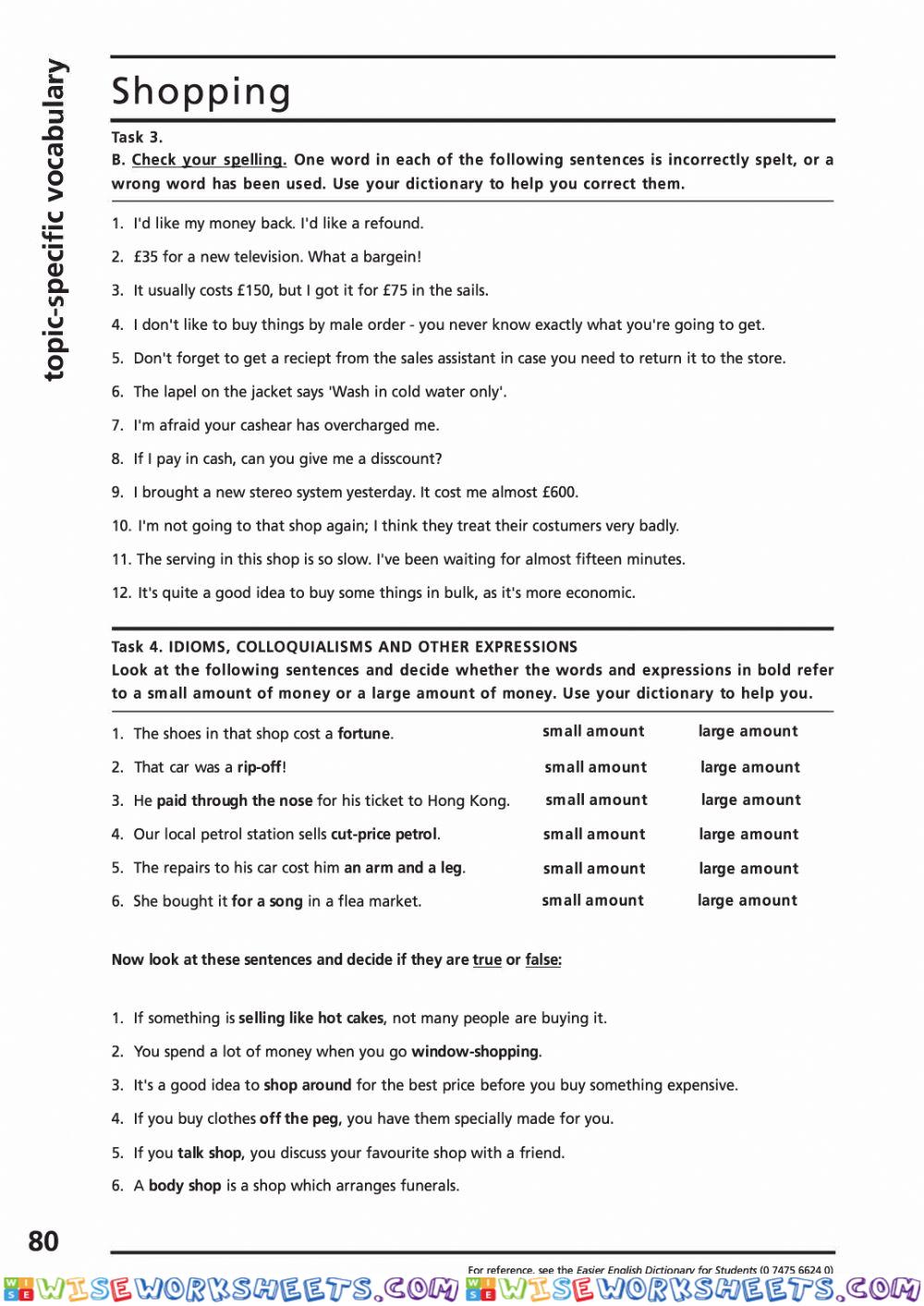 worksheet