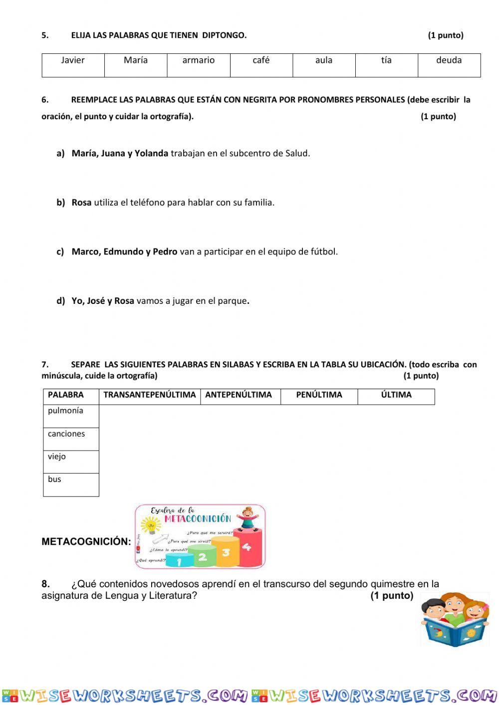 worksheet