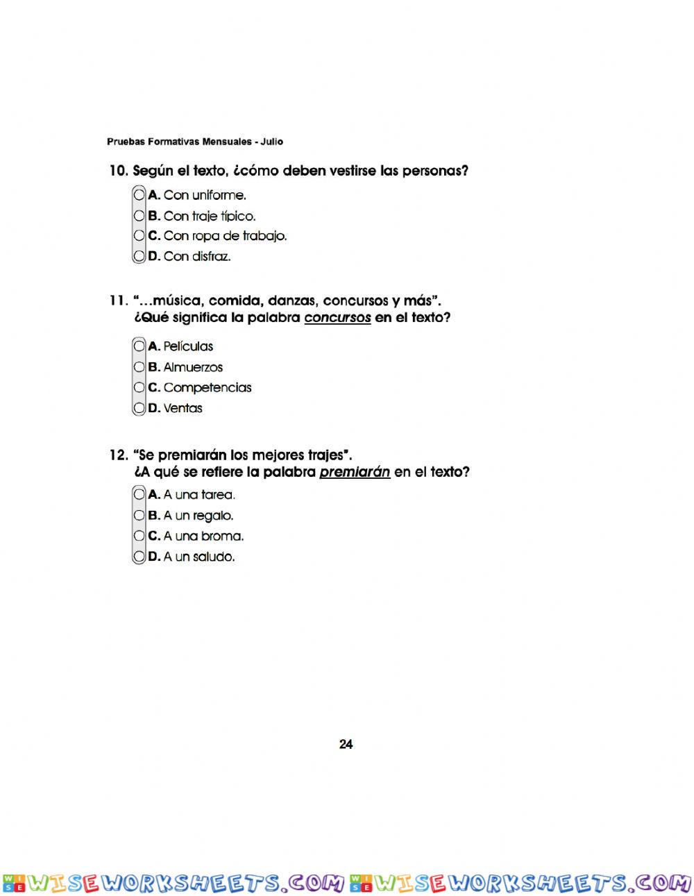 worksheet