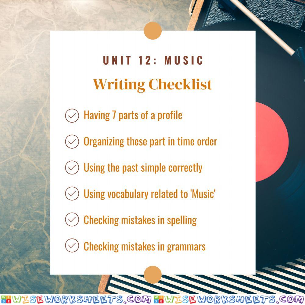 Writing Checklist