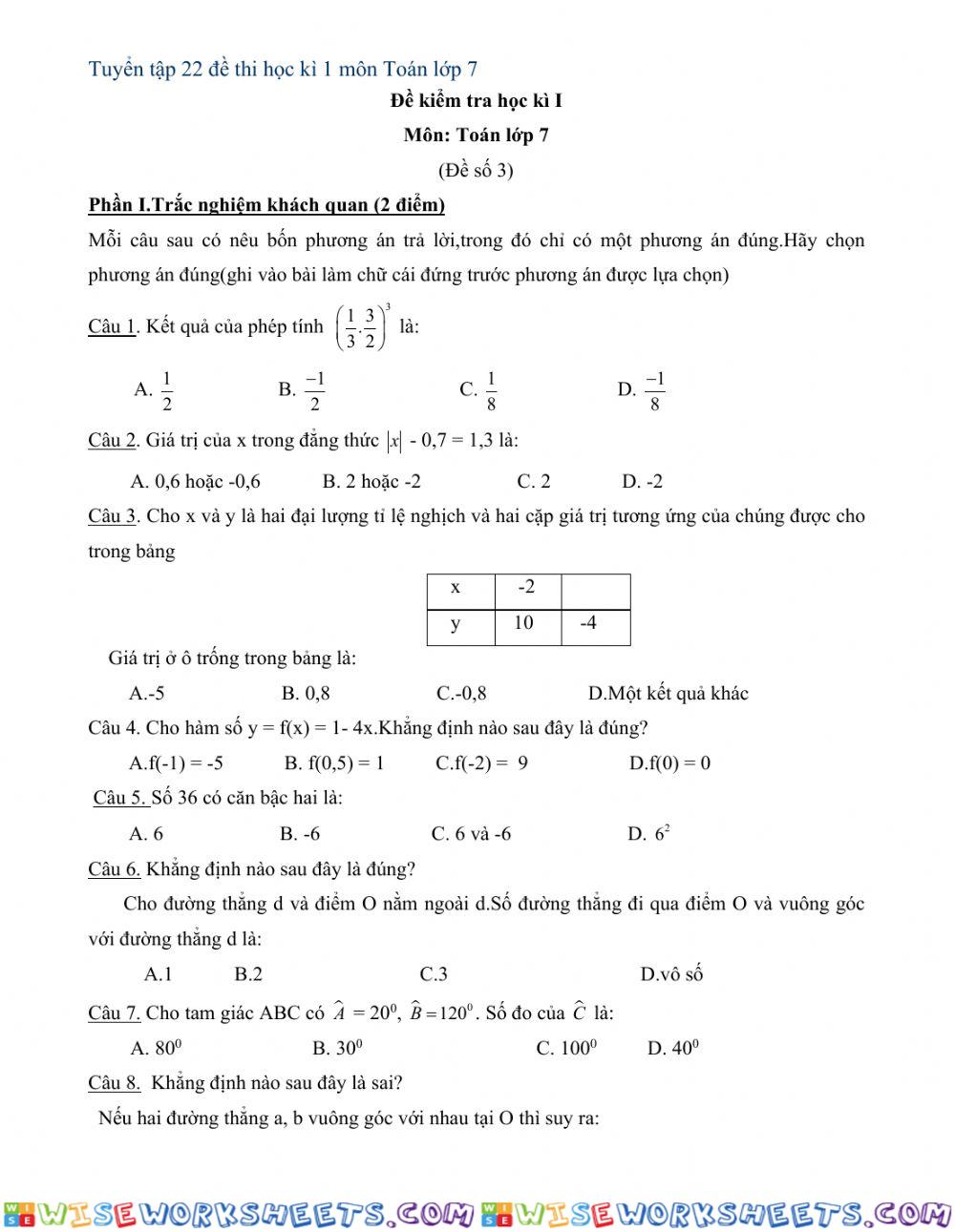 worksheet