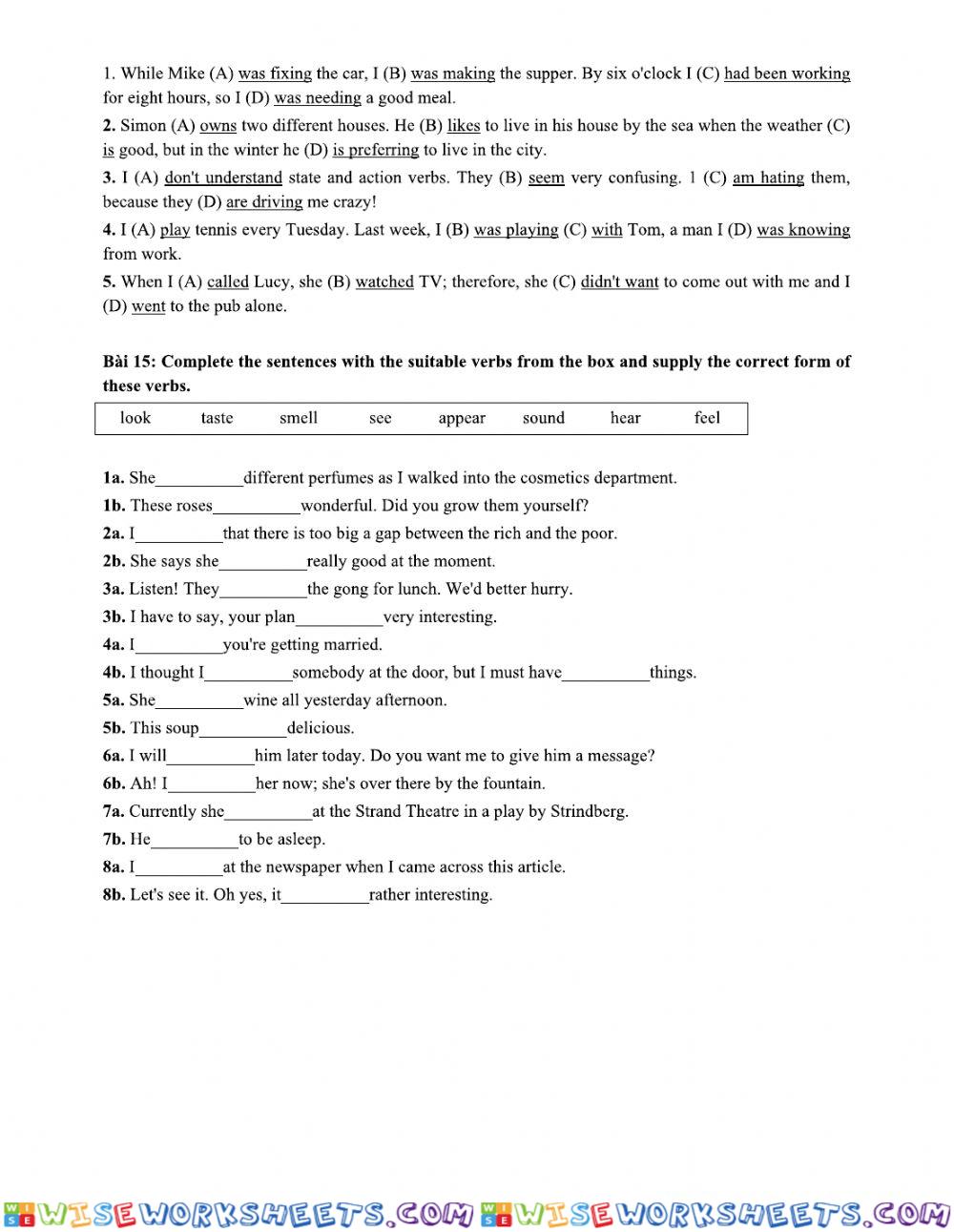 worksheet