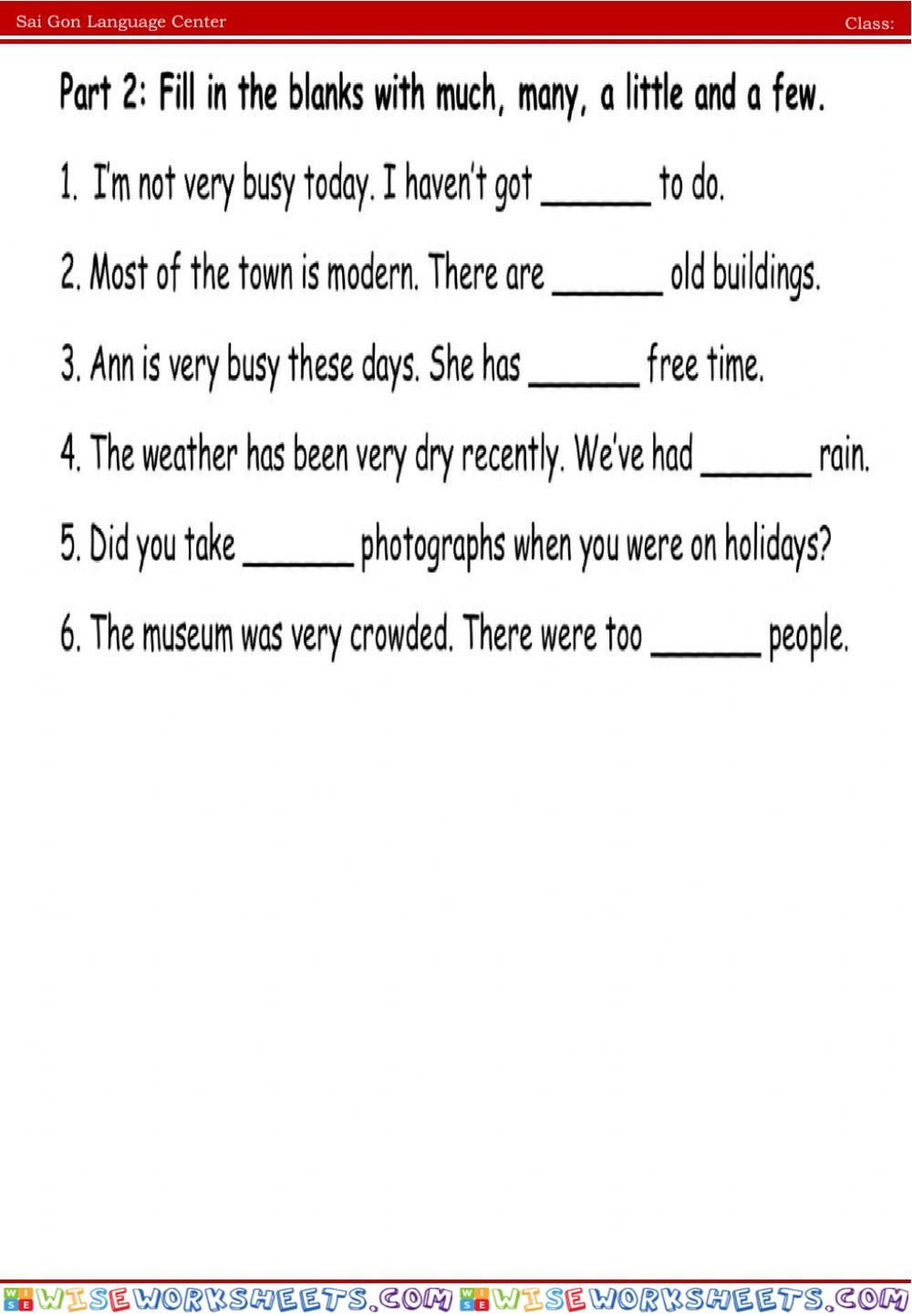 worksheet