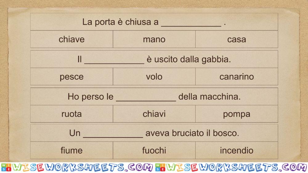 worksheet