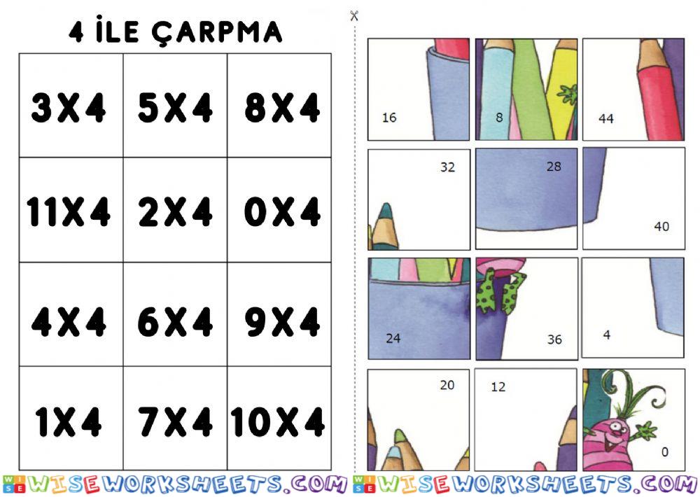 4 İle Çarpma