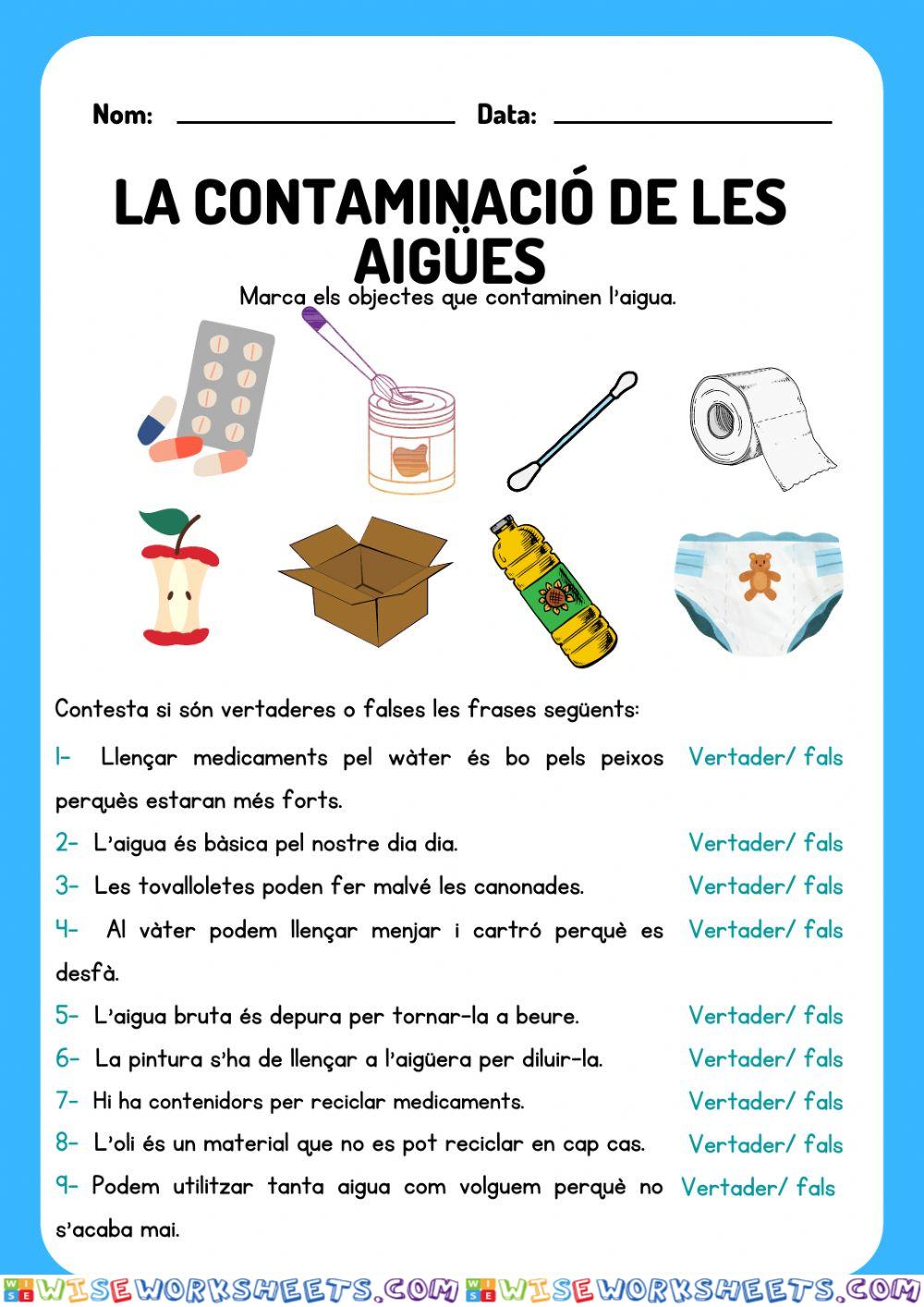 La contaminació de les aigües