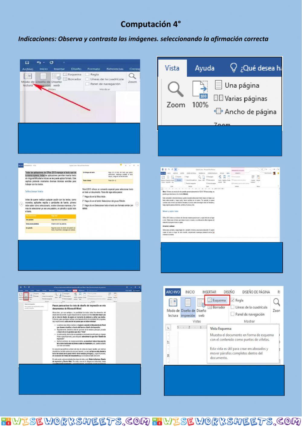 Tipos de vista en Word