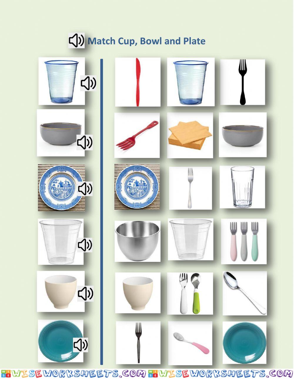 Match - cup, plate and bowl - same picture - DC 1.01