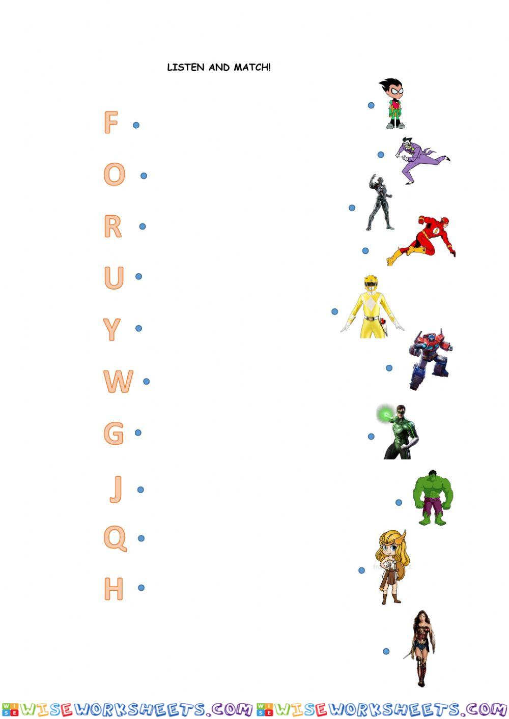 Phonics with superheroes