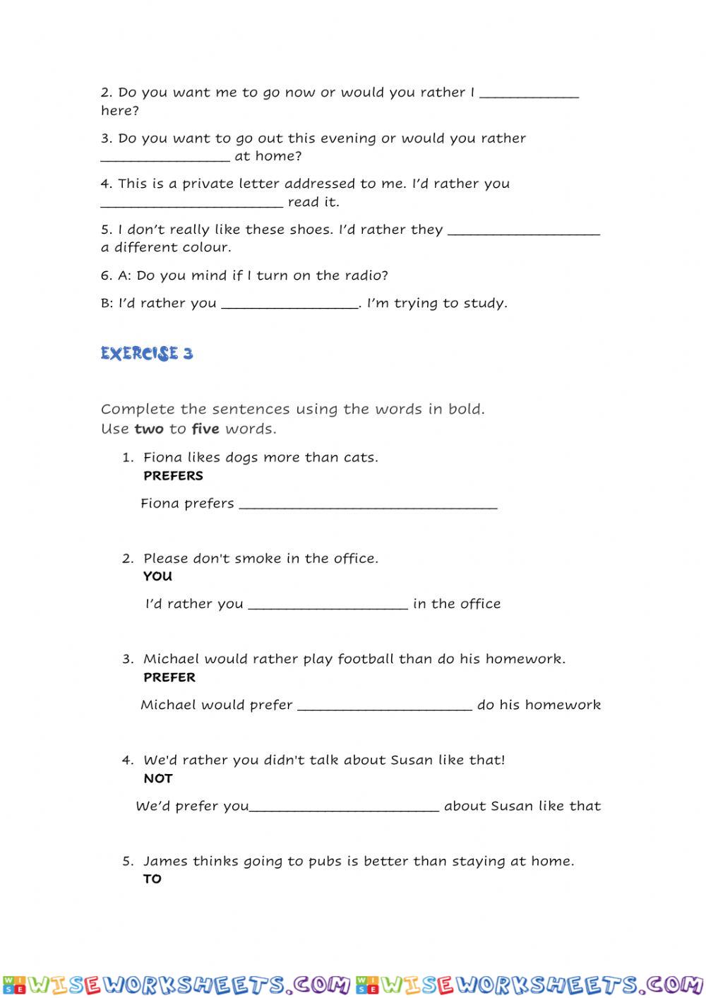 worksheet