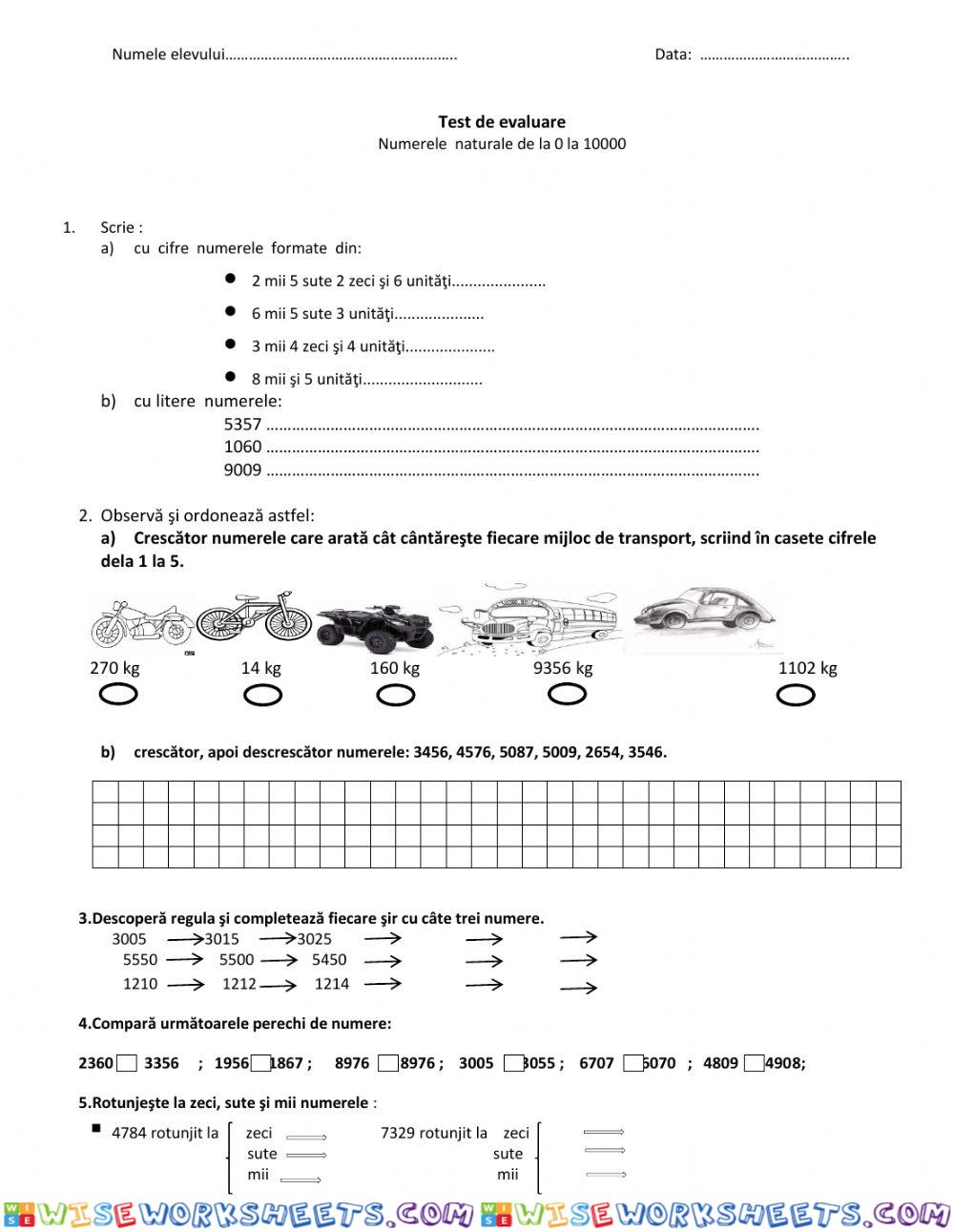 Test de evaluare