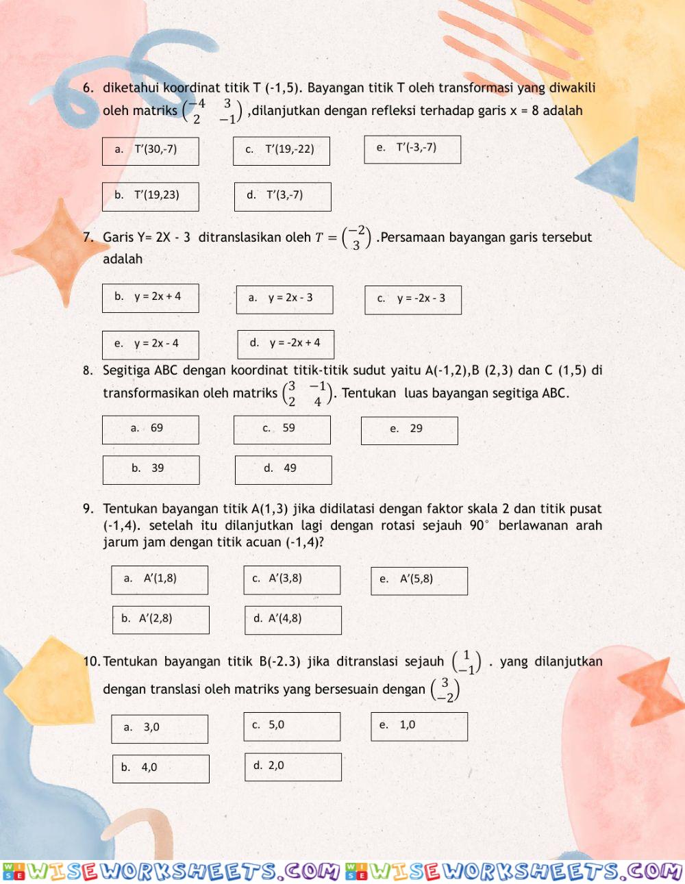 worksheet