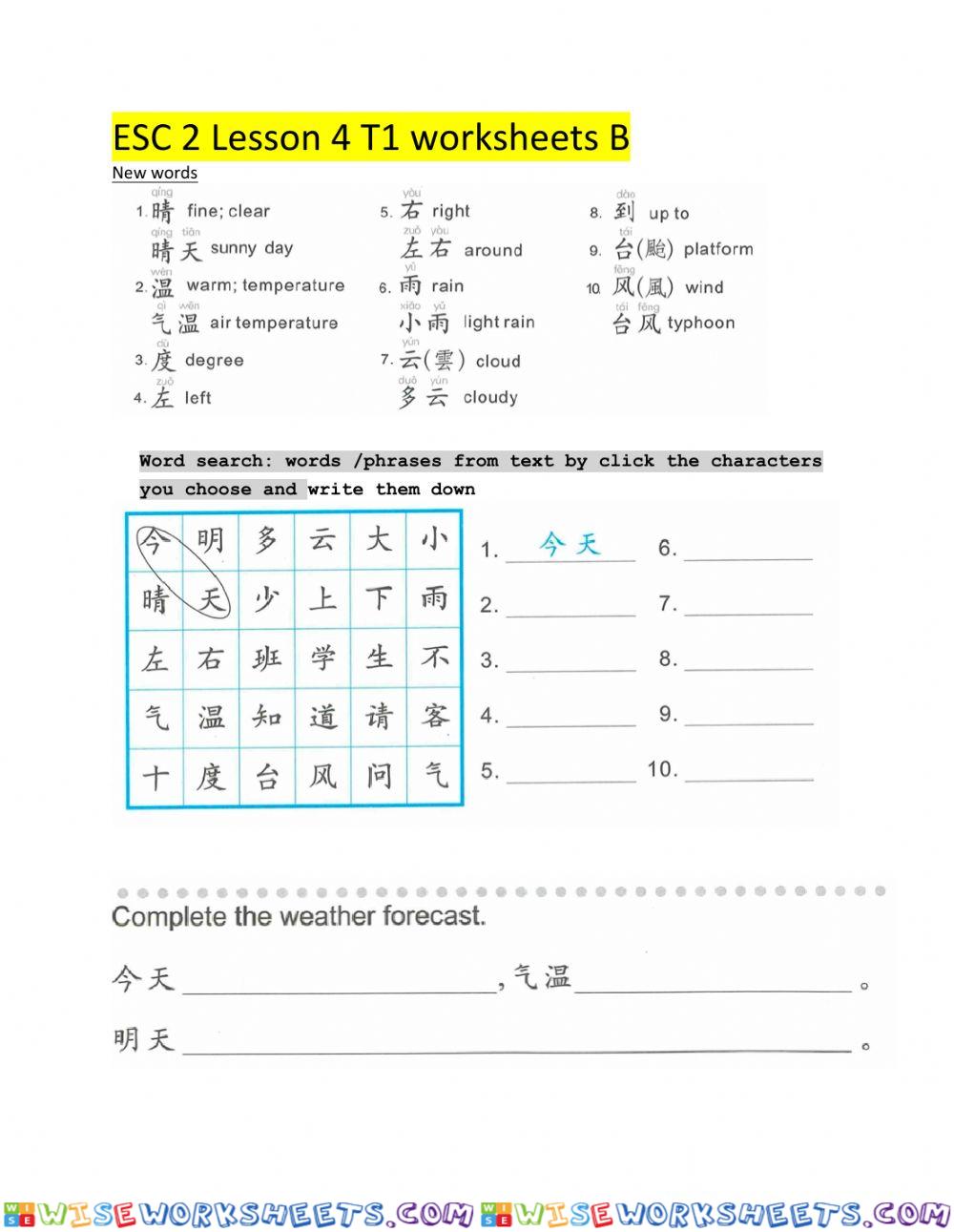 worksheet