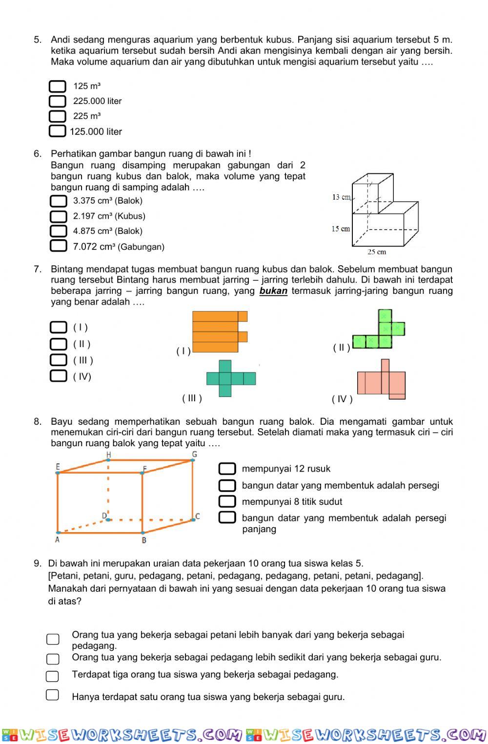 worksheet