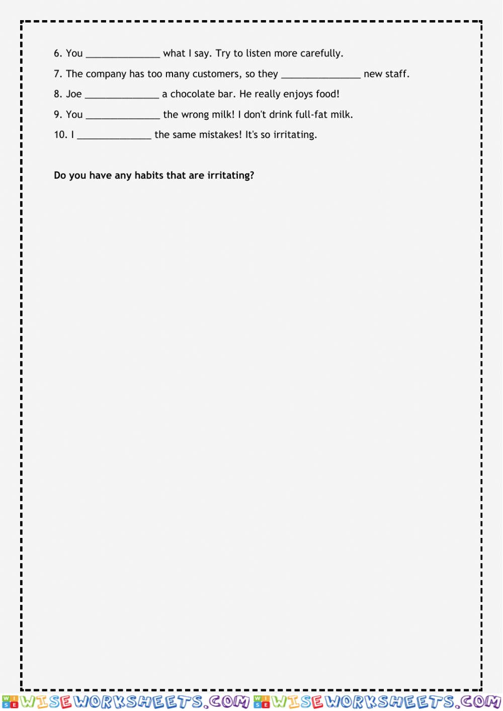 worksheet
