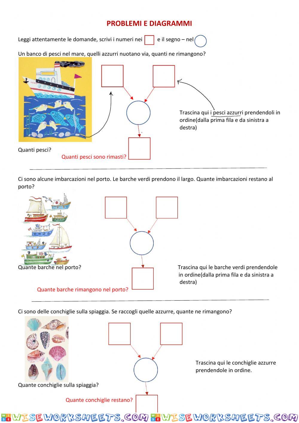 Problemi e diagrammi 2 sottrazioni