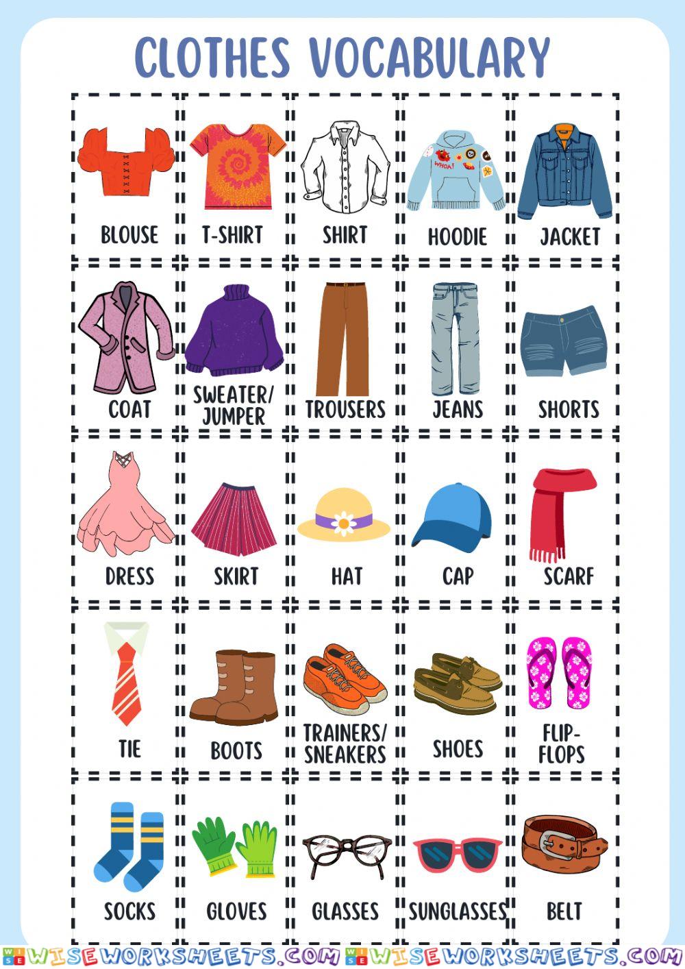 Clothes Vocabulary