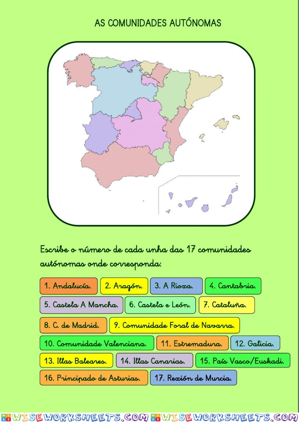 As comunidades autónomas