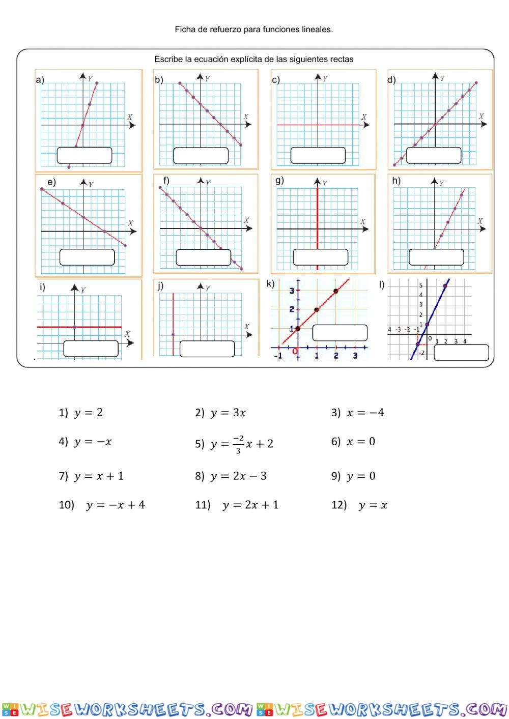 Funciones lineales