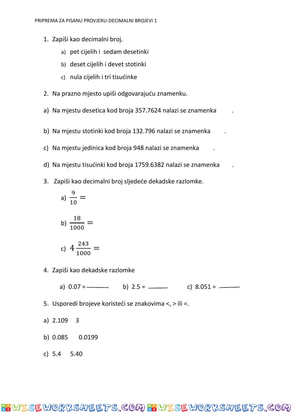 Decimalni brojevi 1.dio