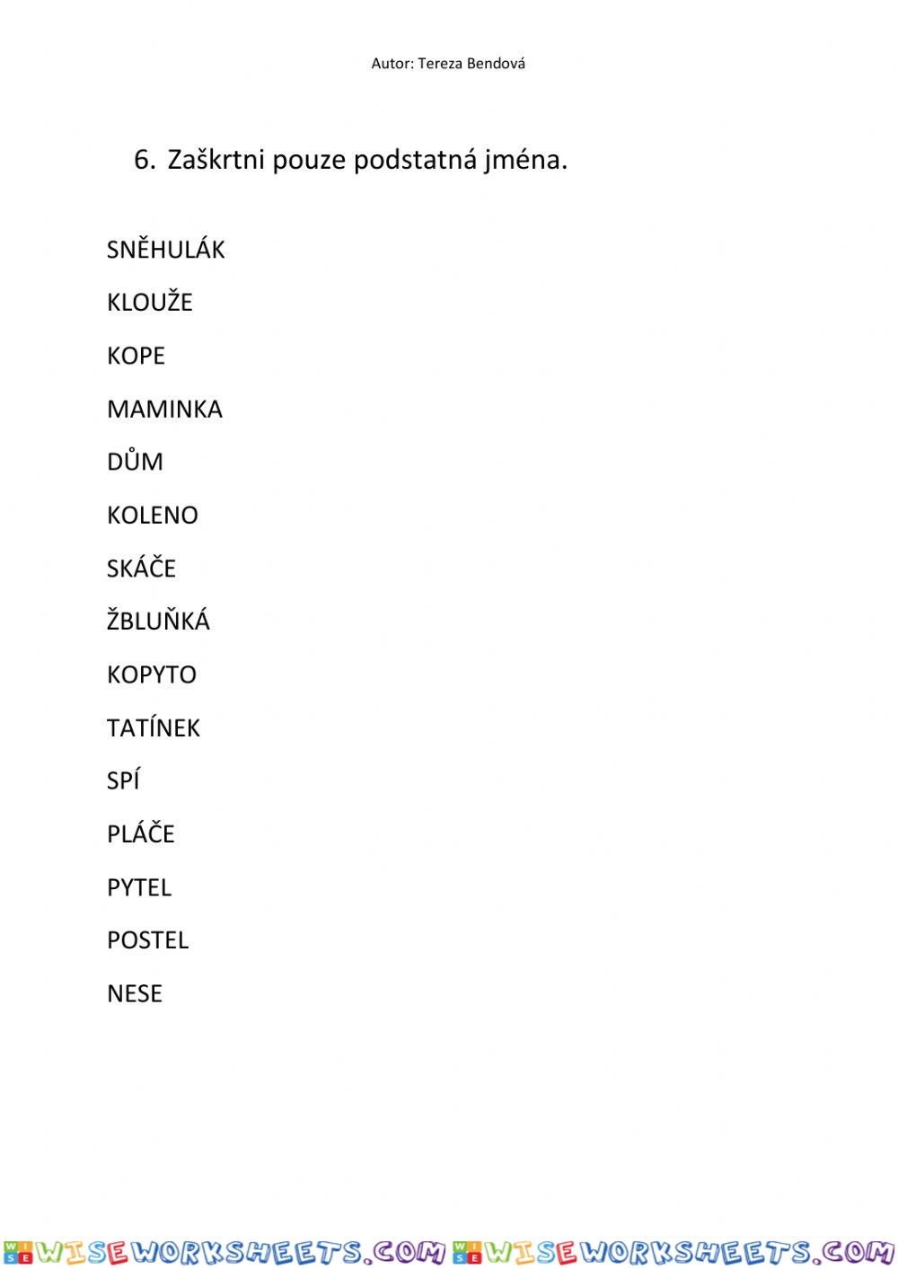 worksheet