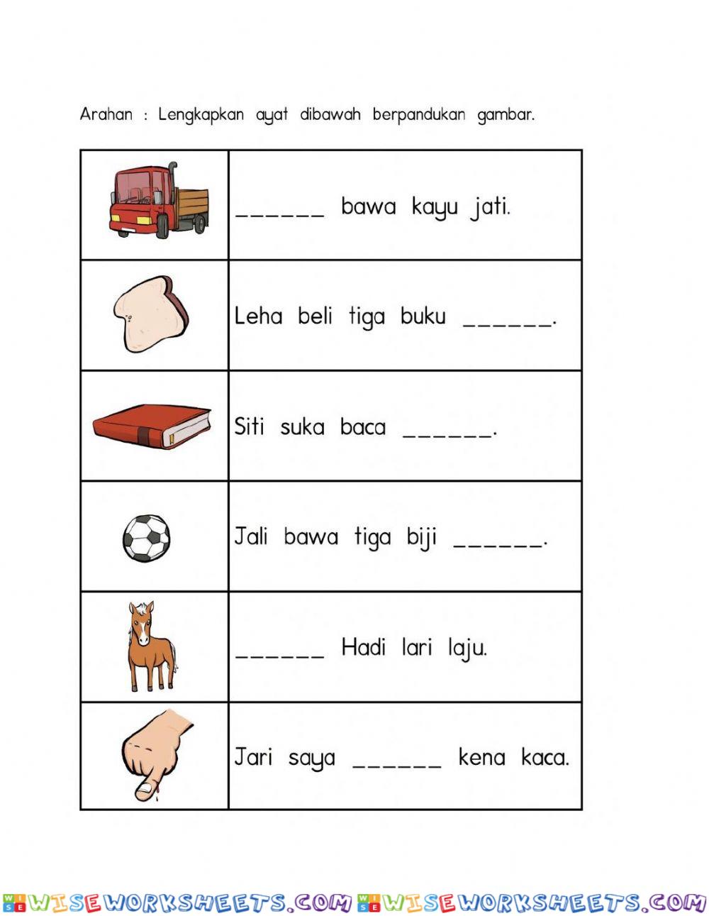 Latihan ayar suku kata kvkv