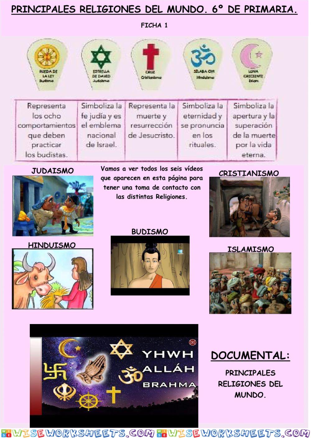 Principales Religiones del mundo. 6º de Primaria. AL-ÁNDALUS