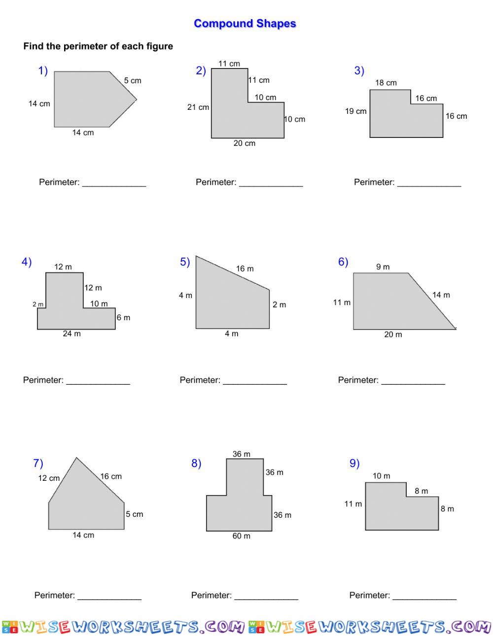 Perimeter of compund shapes