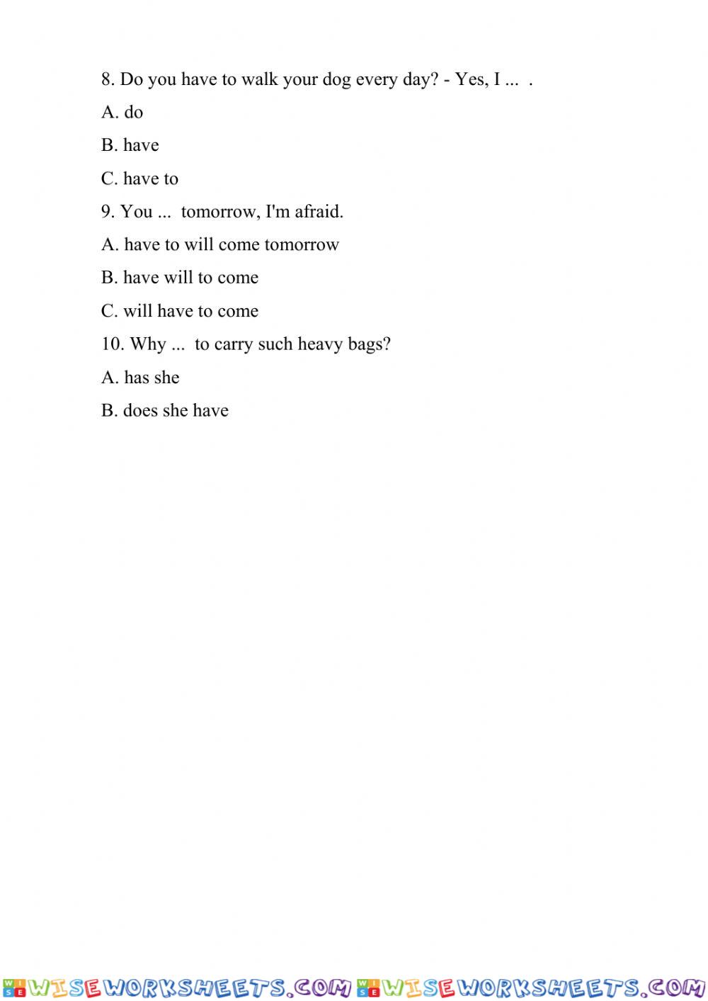 worksheet