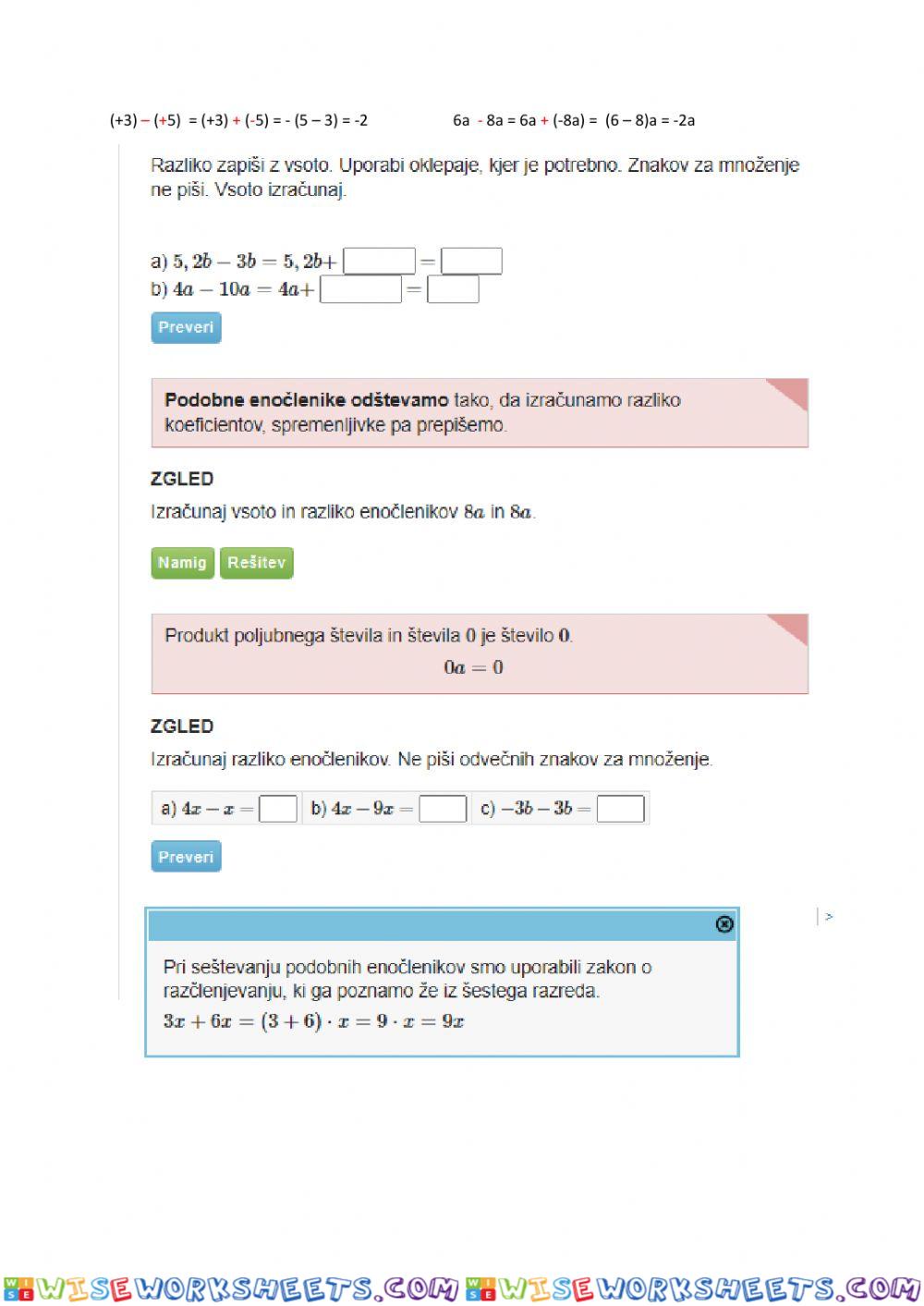 worksheet