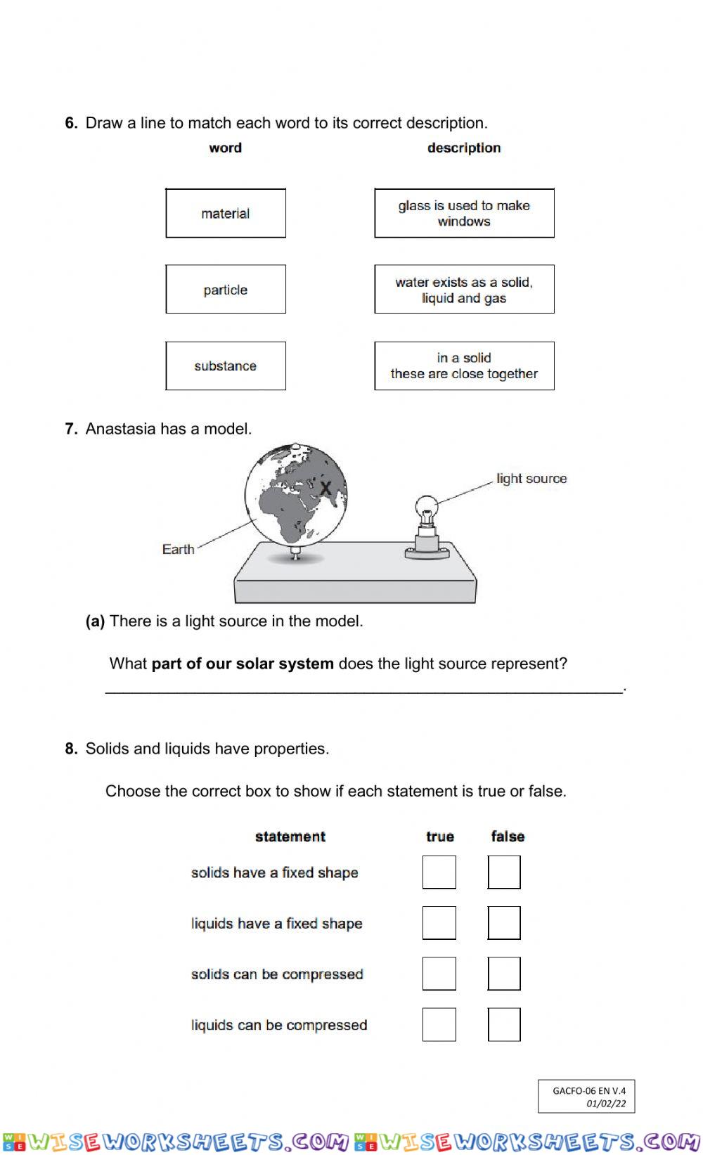 worksheet