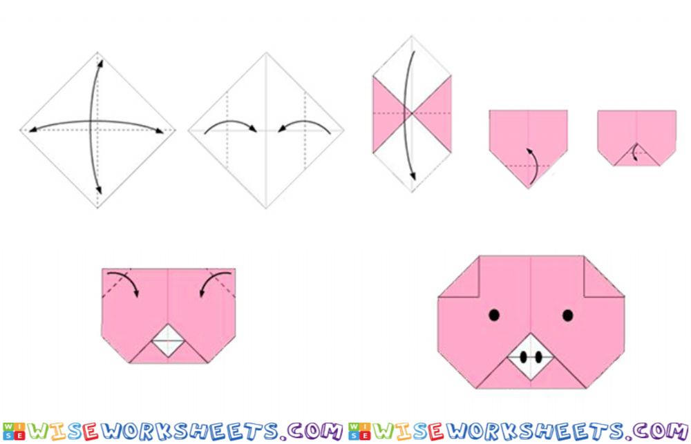 Cerdito de origami