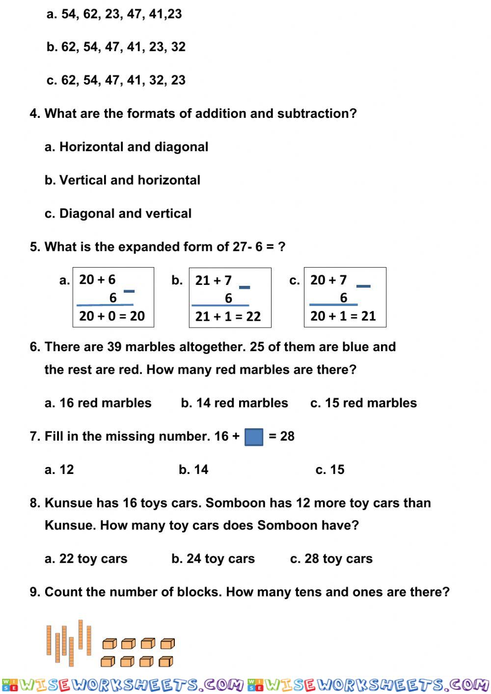 worksheet