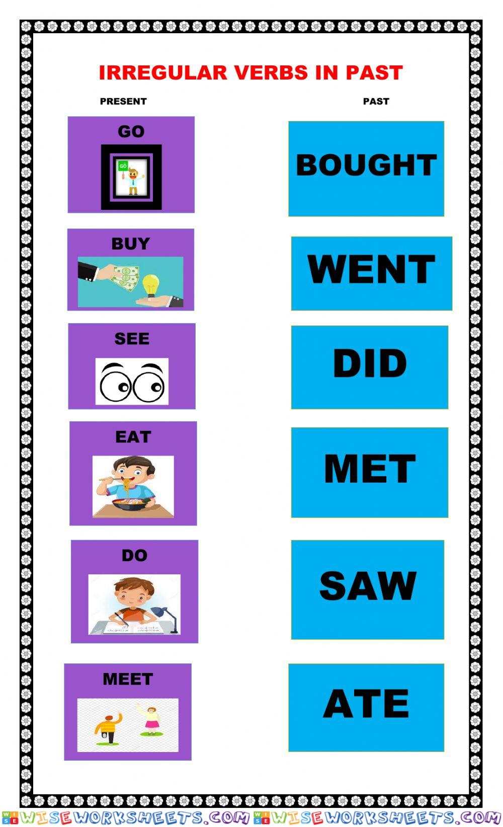 Irregular verbs in past