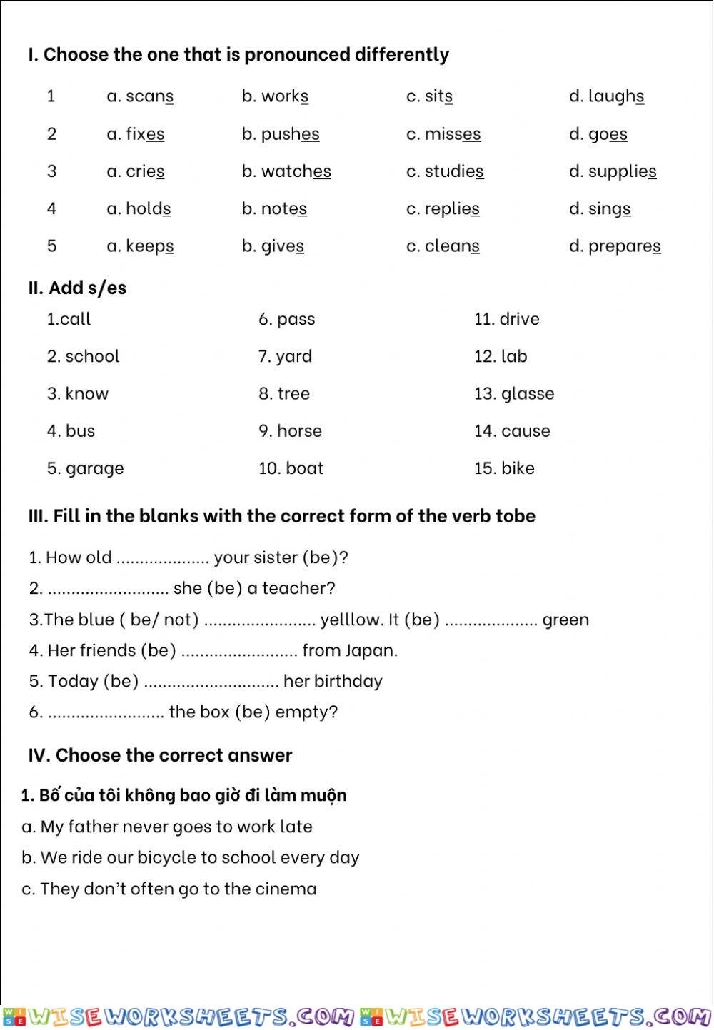 worksheet