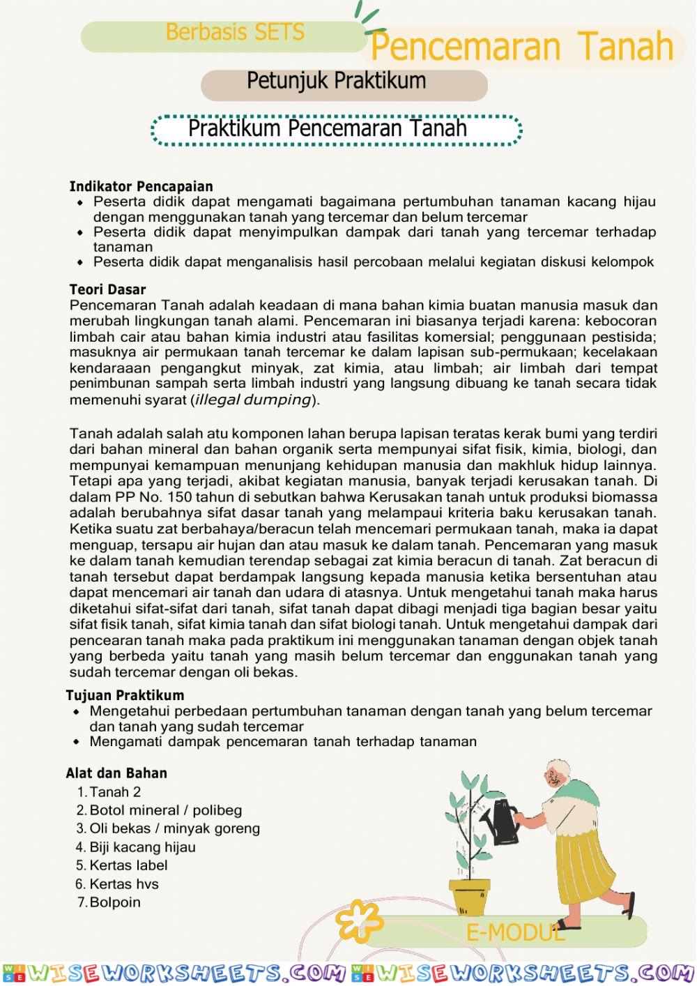 Evaluasi Pencemaran tanah