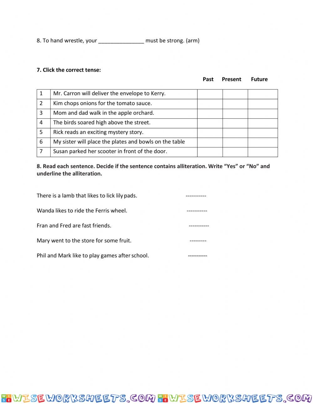 worksheet
